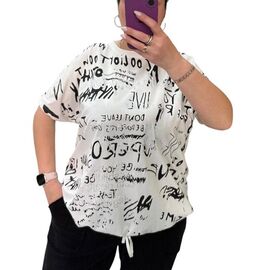 футболка жіноча 25084 white р.54-64 "PULSE" недорого оптом від прямого постачальника