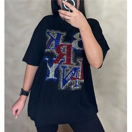 футболка жіноча 25103 black р.S-L "PULSE" недорого оптом від прямого постачальника