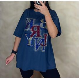 футболка жіноча 25103 blue р.S-L "PULSE" недорого оптом від прямого постачальника