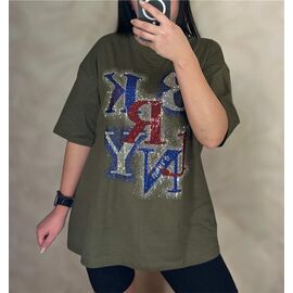 футболка жіноча 25103 khaki р.S-L "PULSE" недорого оптом від прямого постачальника