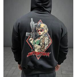 Фотография Худи мужской 1345 black р.M-3XL "Madoka" недорого оптом от прямого поставщика