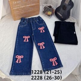 Фотография Джинсы детские на девочку 1228 blue р.21-25 "Meloria" недорого оптом от прямого поставщика