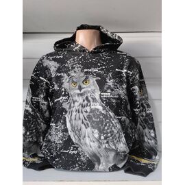 Фотография Худи мужской 1524 black р.S-2XL "RING" недорого оптом от прямого поставщика