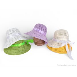 Капелюх жіночий Літо E4 mix (5 шт. р.сітка56-59) "TUZZI" недорого оптом від прямого постачальника