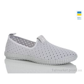 Фотография Слипоны женские тканевые Лето 6526 сірий (10 пар р.36-40) "DeMur" недорого оптом от прямого поставщика