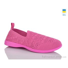 Фотография Слипоны женские тканевые Лето 6615 рожевий (10 пар р.36-40) "DeMur" недорого оптом от прямого поставщика