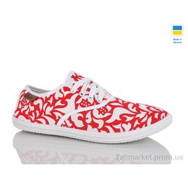 Фотография Слипоны женские тканевые Лето 6513 червоний (10 пар р.36-40) "DeMur" недорого оптом от прямого поставщика