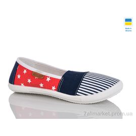 Фотография Слипоны женские тканевые Лето 6501 червоний (10 пар р.36-40) "DeMur" недорого оптом от прямого поставщика