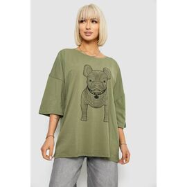 футболка жіноча 3008 khaki р.4XL-5XL "Seven Group" недорого оптом від прямого постачальника