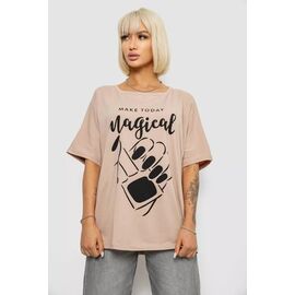 футболка жіноча 6605 beige р.2XL-4XL "Seven Group" недорого оптом від прямого постачальника