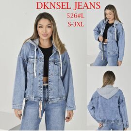 Куртка жіноча демісезонна D526 l.blue р.S-3XL "DKNSEL" недорого оптом від прямого постачальника