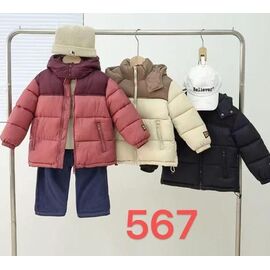 Фотография Куртка детская демисезонная на девочку 567 coral р.120-160 "Farbique" недорого оптом от прямого поставщика