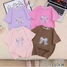 Фотография Футболка детская на девочку A032 peach р.12-15 "Farbique" недорого оптом от прямого поставщика