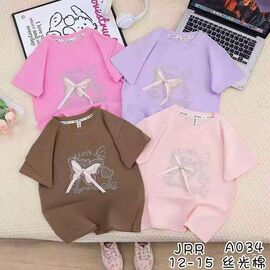 Фотография Футболка детская на девочку A034 purple р.12-15 "Farbique" недорого оптом от прямого поставщика