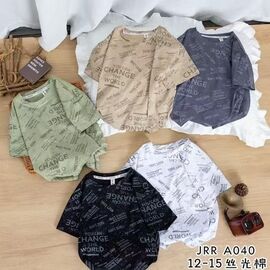 Фотография Футболка детская на мальчика A040 grey р.12-15 "Farbique" недорого оптом от прямого поставщика