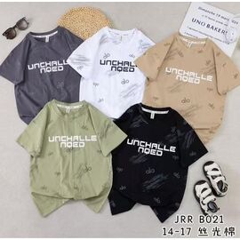 Фотография Футболка детская на мальчика B021 khaki р.14-17 "Farbique" недорого оптом от прямого поставщика