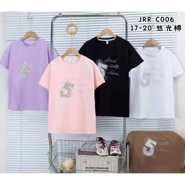 Фотография Футболка детская на девочку C006 black р.17-20 "Farbique" недорого оптом от прямого поставщика