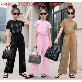 Фотография Костюм детский спортивный на девочку 876 brown р.130-160 "Farbique" недорого оптом от прямого поставщика