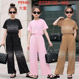 Фотография Костюм детский спортивный на девочку 873 black р.130-160 "Farbique" недорого оптом от прямого поставщика