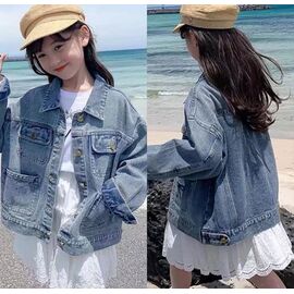 Фотография Куртка детская демисезонная на девочку F558 blue р.110-150 "Farbique" недорого оптом от прямого поставщика