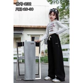 Фотография Штаны детские спортивные на девочку 232 black р.26-30 "Farbique" недорого оптом от прямого поставщика