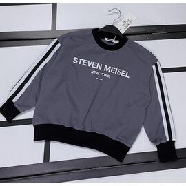 Фотография Свитер детский на девочку KM01 grey р.128-152 "Kosmy" недорого оптом от прямого поставщика