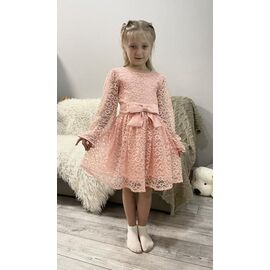Фотография Платье детское на девочку KM06 peach р.110-128 "Kosmy" недорого оптом от прямого поставщика