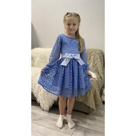 Фотография Платье детское на девочку KM09 l.blue р.110-128 "Kosmy" недорого оптом от прямого поставщика