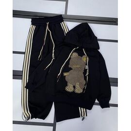 Фотография Костюм детский спортивный на девочку 398 black р.128-152 "Kosmy" недорого оптом от прямого поставщика