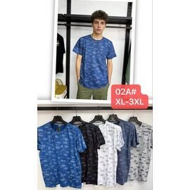 Фотография Футболка мужская 02A mix р.XL-3XL "Lina" недорого оптом от прямого поставщика