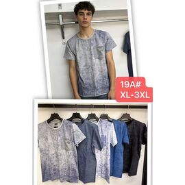 Фотография Футболка мужская 19A mix р.XL-3XL "Lina" недорого оптом от прямого поставщика