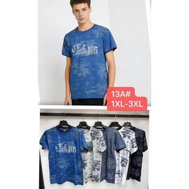 Фотография Футболка мужская 13A mix р.XL-3XL "Lina" недорого оптом от прямого поставщика