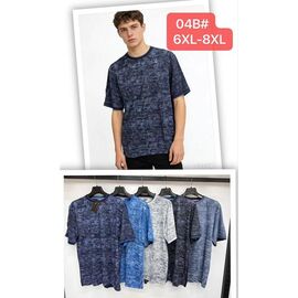 Фотография Футболка мужская 04B mix р.6XL-8XL "Lina" недорого оптом от прямого поставщика