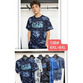 Фотография Футболка мужская 13B mix р.6XL-8XL "Lina" недорого оптом от прямого поставщика