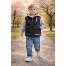 Жилетка дитяча на хлопчика 6M-18 black р.74-104 "Major" недорого оптом від прямого постачальника