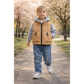 Жилетка дитяча на хлопчика 6M-18 beige р.74-104 "Major" недорого оптом від прямого постачальника