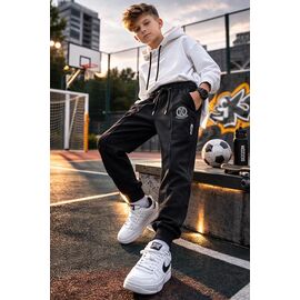 Фотография Штаны детские спортивные на мальчика L918 black р.122-146 "Major" недорого оптом от прямого поставщика