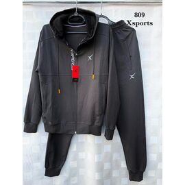 Костюм спортивний чоловічий S2632 black р.48-58 "Shon" недорого оптом від прямого постачальника