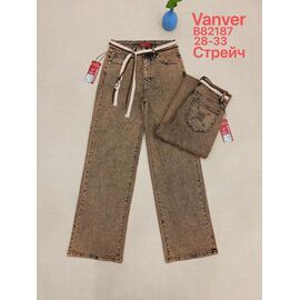 Джинси жіночі B82187 brown р.28-33 "Vanver" недорого оптом від прямого постачальника