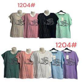 футболка жіноча 1204 mix р.50-56 "PALMIRA" недорого оптом від прямого постачальника