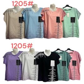 футболка жіноча 1205 mix р.50-56 "PALMIRA" недорого оптом від прямого постачальника