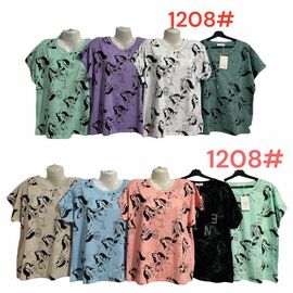 футболка жіноча 1208 mix р.50-56 "PALMIRA" недорого оптом від прямого постачальника