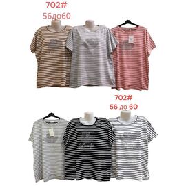 футболка жіноча 702 mix р.56-60 "PALMIRA" недорого оптом від прямого постачальника