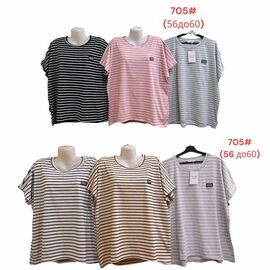 футболка жіноча 705 mix р.56-60 "PALMIRA" недорого оптом від прямого постачальника