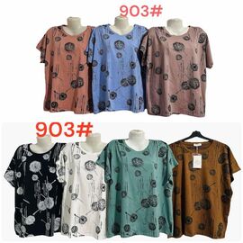 футболка жіноча 903 mix р.56-60 "PALMIRA" недорого оптом від прямого постачальника