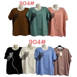 футболка жіноча 904 mix р.56-60 "PALMIRA" недорого оптом від прямого постачальника