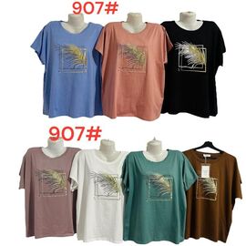 футболка жіноча 907 mix р.56-60 "PALMIRA" недорого оптом від прямого постачальника