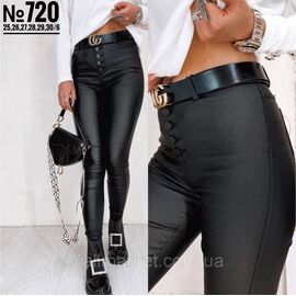 ЖІНОЧІ ДЖЕГІНСИ АМЕРИКАНКА З НАПИЛЕНЯМ ЕКОШКІРИ НА ГУДЗИКАХ РОЗМІРИ 25,26,27,28,29,30 "PARTNERS"