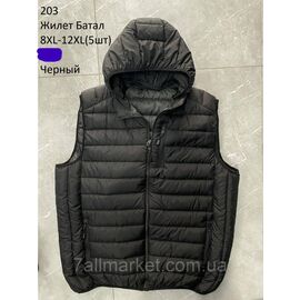 Фотография Жилетка демисезонная мужская с капюшоном батал р-ры 8XL-12XL (3цв) "NEW NOCE" недорого от прямого поставщика