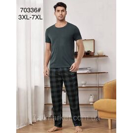 Піжама чоловіча з коротким рукавом розміри 3XL-7XL "FLOWER" недорого від прямого постачальника